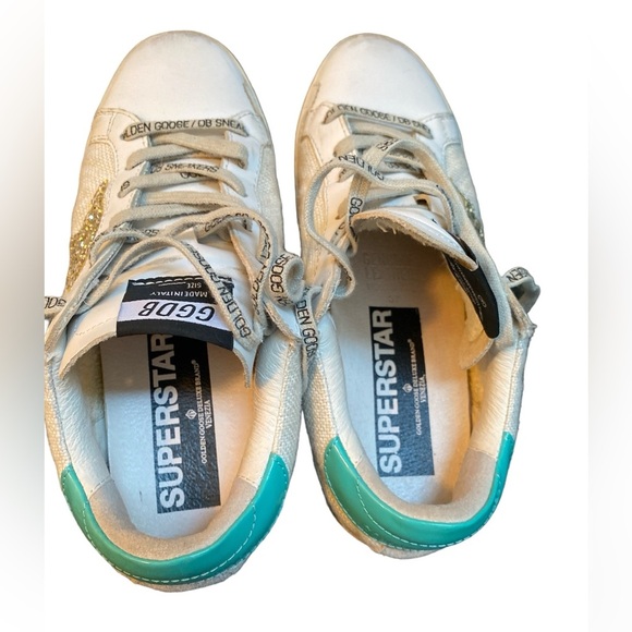 Golden Goose GGDB Canvas & White Superstar Sneakers size 7 - Picture 6 of 9